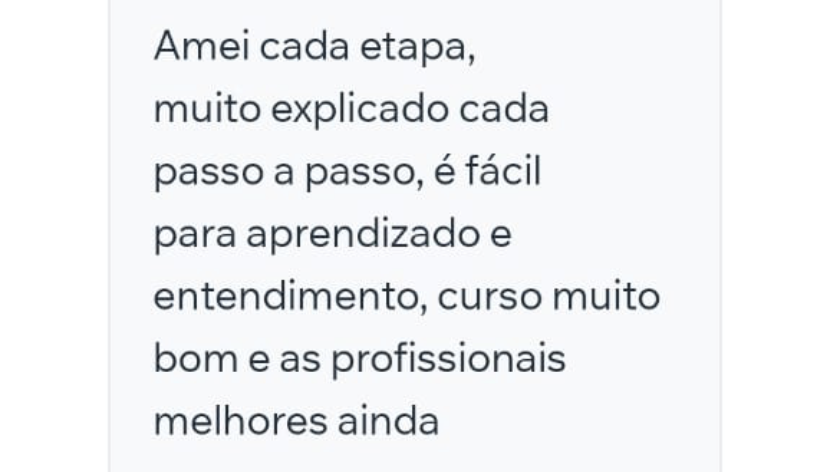 Depoimento de aluna sobre a mentoria da Monique Cruz